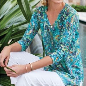 Soft Surroundings Wild Paisley top Size XS